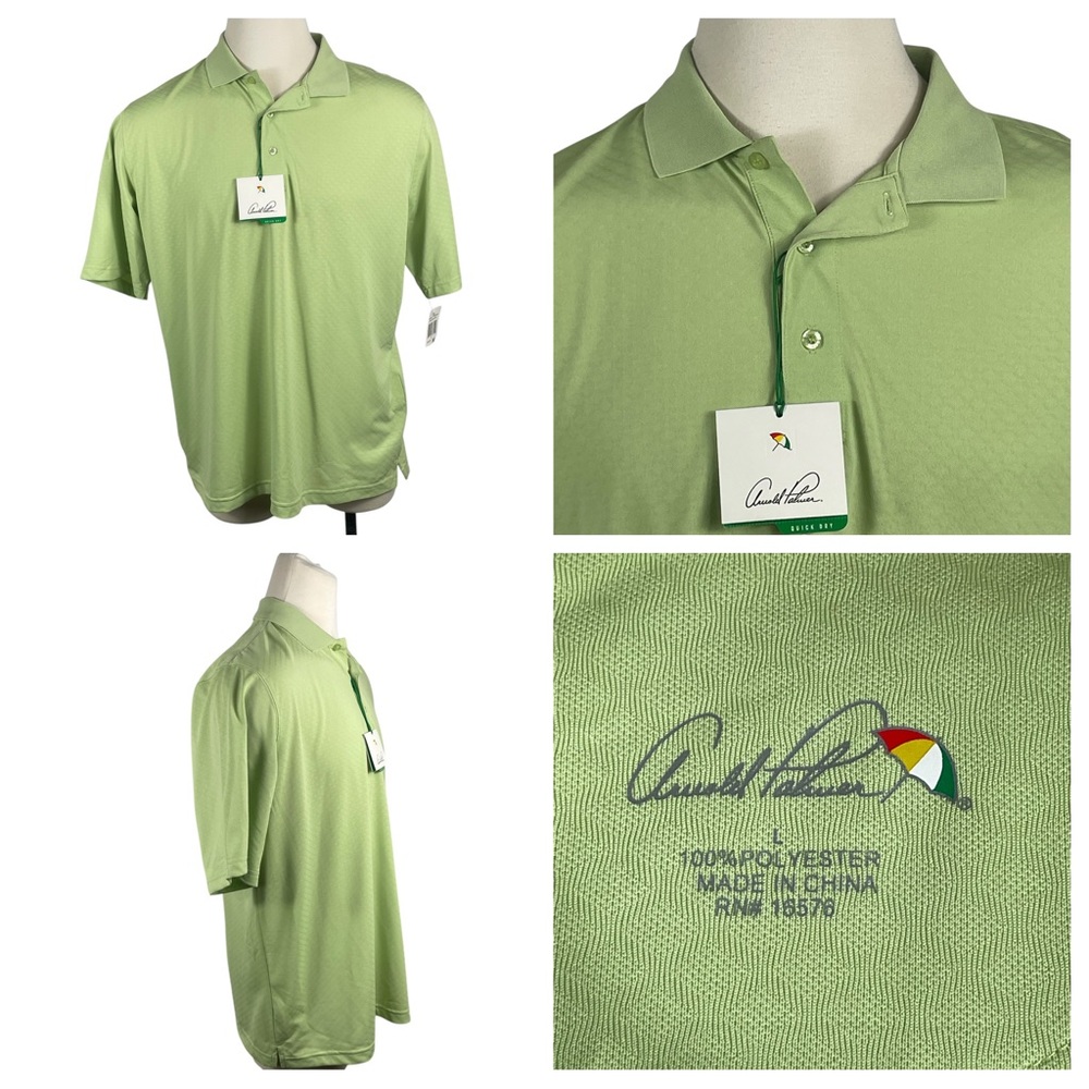 Men's Arnold Palmer Quick Dry‎ Diamond Pattern Polo Large 0133